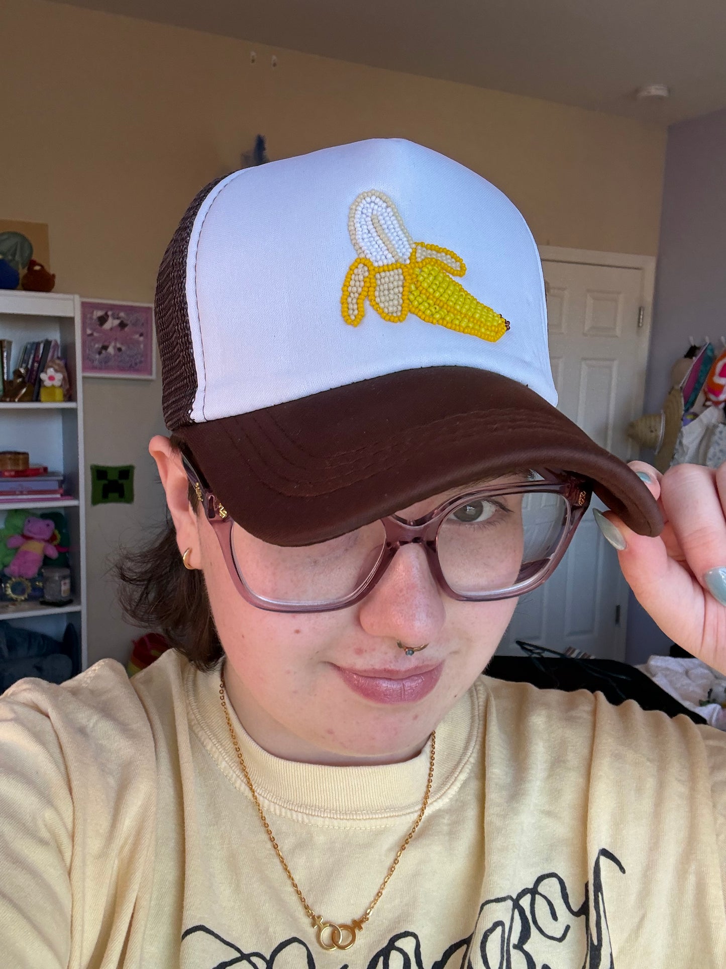 Banana Beaded Trucker Hat