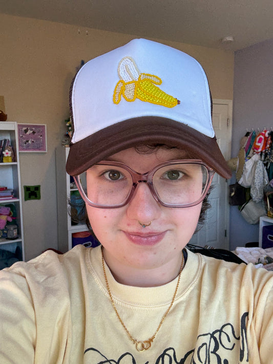 Banana Beaded Trucker Hat